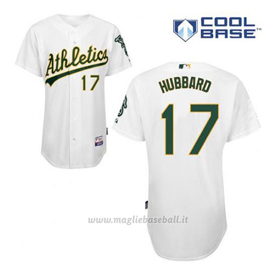 Maglia Baseball Uomo Oakland Athletics Glenn Hubbard 17 Bianco 1ªCool Base